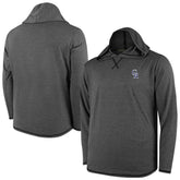 Colorado Rockies Butter Stripe Tri-Blend Long Sleeve Hoodie T-Shirt - Black Clearance