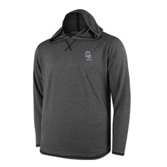 Colorado Rockies Butter Stripe Tri-Blend Long Sleeve Hoodie T-Shirt - Black Clearance