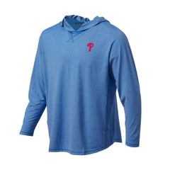 Philadelphia Phillies Butter Stripe Tri-Blend Long Sleeve Hoodie T-Shirt - Royal for sale