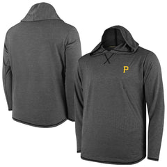 Pittsburgh Pirates Butter Stripe Tri-Blend Long Sleeve Hoodie T-Shirt - Black On Sale