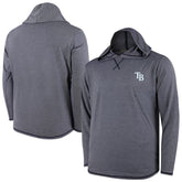 Tampa Bay Rays Butter Stripe Tri-Blend Long Sleeve Hoodie T-Shirt - Navy Near Me