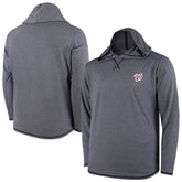 Washington Nationals Butter Stripe Tri-Blend Long Sleeve Hoodie T-Shirt - Navy discount