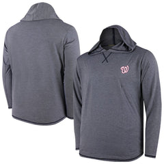 Washington Nationals Butter Stripe Tri-Blend Long Sleeve Hoodie T-Shirt - Navy discount