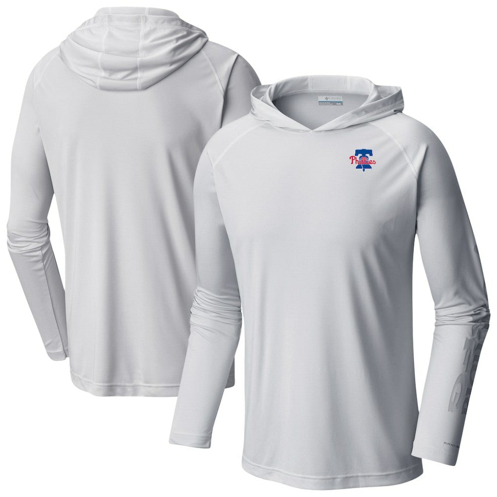 Philadelphia Phillies Columbia Omni-Wick Terminal Tackle Raglan Long Sleeve Hoodie T-Shirt discount