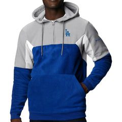 Los Angeles Dodgers Columbia Lodge Fleece Quarter-Zip Hoodie Clearance