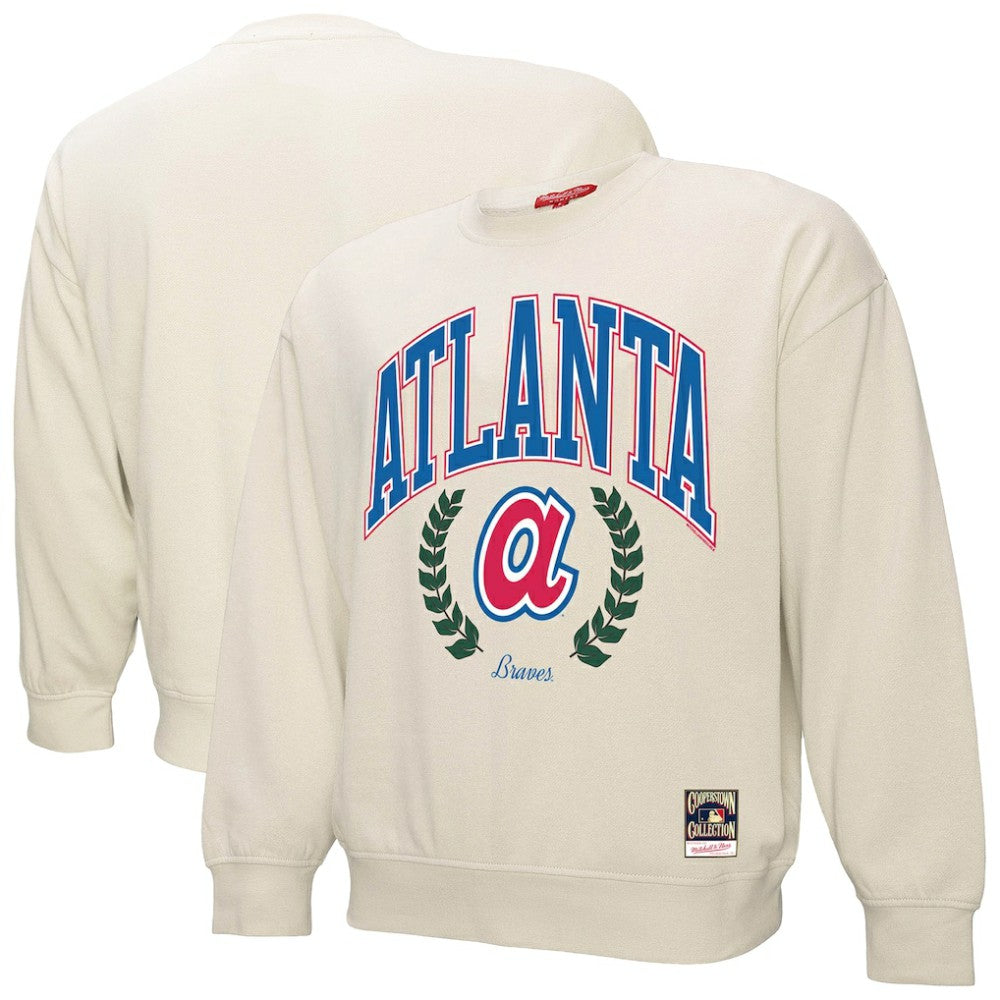 Atlanta Braves Mitchell & Ness Women's Cooperstown Collection Laurel Pullover Sweatshirt for sale