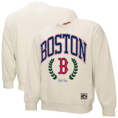 Boston Red Sox Mitchell & Ness Women's Cooperstown Collection Laurel Pullover Sweatshirt discount
