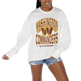 Washington Commanders Gameday Couture Women's Time Out Oversized Long Sleeve T-Shirt White - NFL
