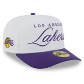 New Era - Los Angeles Lakers 2025 NBA Draft A-Frame 59FIFTY Fitted Hat - White/Purple