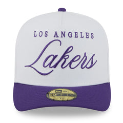 New Era - Los Angeles Lakers 2025 NBA Draft A-Frame 59FIFTY Fitted Hat - White/Purple