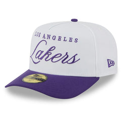 New Era - Los Angeles Lakers 2025 NBA Draft A-Frame 59FIFTY Fitted Hat - White/Purple