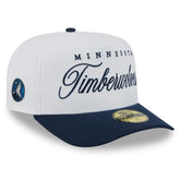 New Era - Minnesota Timberwolves 2025 NBA Draft A-Frame 59FIFTY Fitted Hat - White/Navy