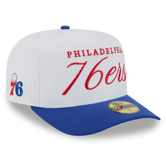New Era - Philadelphia 76ers 2025 NBA Draft A-Frame 59FIFTY Fitted Hat - White/Royal