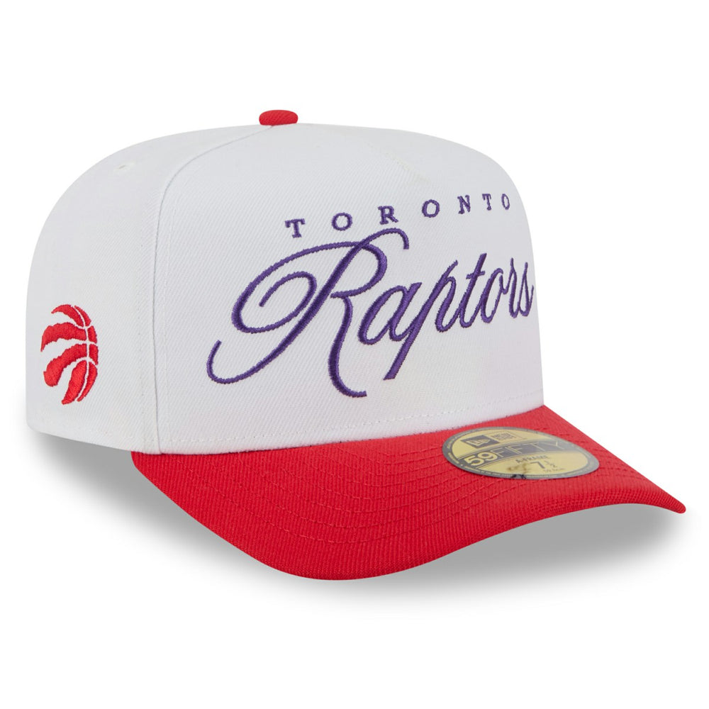 New Era - Toronto Raptors 2025 NBA Draft A-Frame 59FIFTY Fitted Hat - White/Red