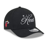 New Era - Miami Heat 2025 NBA Draft M-Crown A-Frame 9FORTY Adjustable Hat - Black