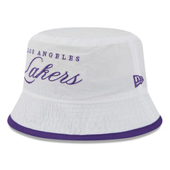 New Era - Los Angeles Lakers 2025 NBA Draft Nylon Bucket Hat - White/Purple