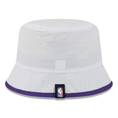 New Era - Los Angeles Lakers 2025 NBA Draft Nylon Bucket Hat - White/Purple