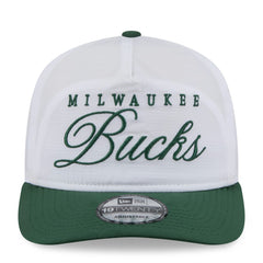 New Era - Milwaukee Bucks 2025 NBA Draft On-Stage Nylon 19TWENTY Adjustable Hat - White/Hunter Green