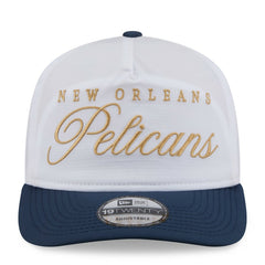 New Era - New Orleans Pelicans 2025 NBA Draft On-Stage Nylon 19TWENTY Adjustable Hat - White/Navy