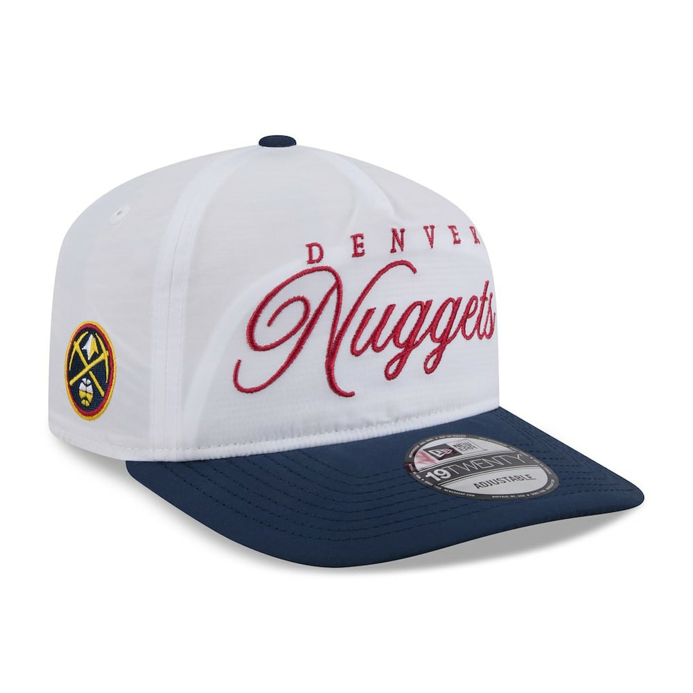 New Era - Denver Nuggets 2025 NBA Draft On-Stage Nylon 19TWENTY Adjustable Hat - White/Navy