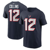 Nico Collins Houston Texans Name & Number T-Shirt Navy - Nike