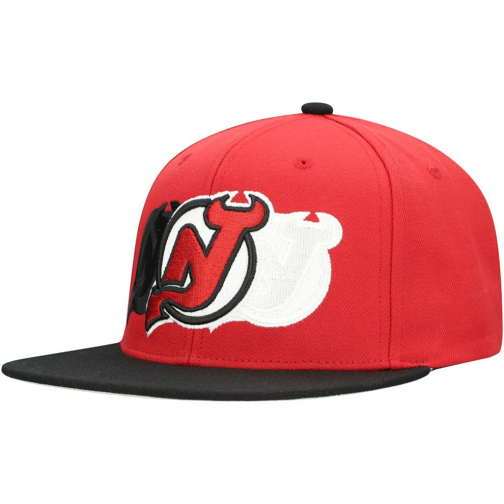 New Jersey Devils - Mitchell & Ness Soul Triple Up Snapback Hat Red