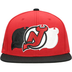 New Jersey Devils - Mitchell & Ness Soul Triple Up Snapback Hat Red