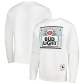 San Francisco 49ers x Bud Light The Crest Pullover Sweatshirt White - Mitchell & Ness