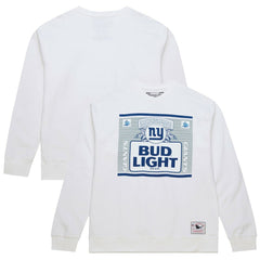 New York Giants x Bud Light The Crest Pullover Sweatshirt White - Mitchell & Ness