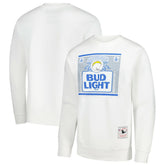 Los Angeles Chargers x Bud Light The Crest Pullover Sweatshirt White - Mitchell & Ness