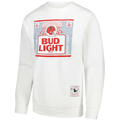 Atlanta Falcons x Bud Light The Crest Pullover Sweatshirt White - Mitchell & Ness