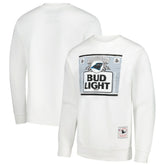 Carolina Panthers x Bud Light The Crest Pullover Sweatshirt White - Mitchell & Ness