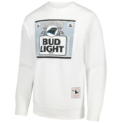 Carolina Panthers x Bud Light The Crest Pullover Sweatshirt White - Mitchell & Ness