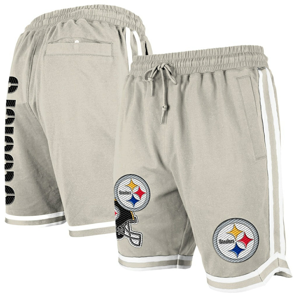 Pittsburgh Steelers New Era Stone Multi Patch Shorts Light Beige - NFL