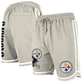 Pittsburgh Steelers New Era Stone Multi Patch Shorts Light Beige - NFL