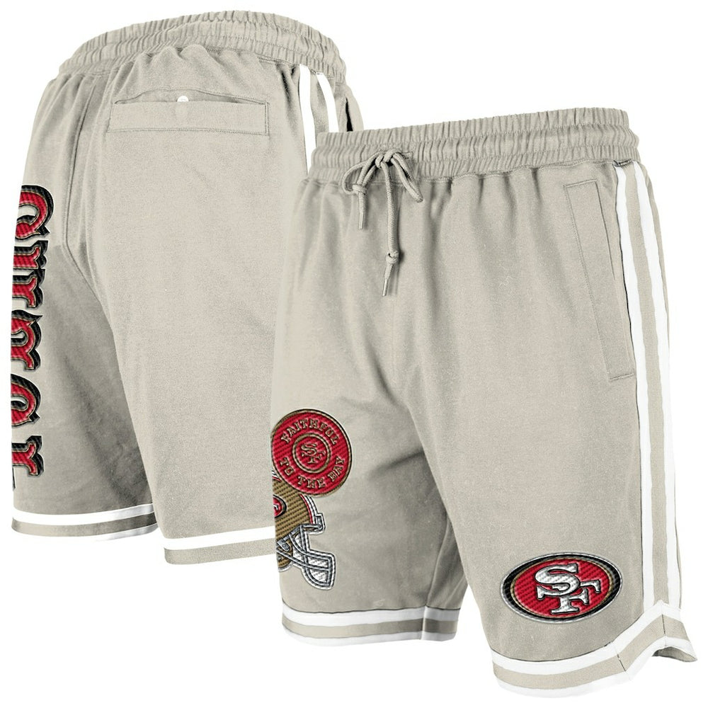 San Francisco 49ers New Era Stone Multi Patch Shorts Light Beige - NFL