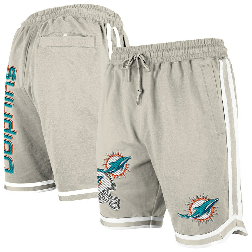 Miami Dolphins New Era Stone Multi Patch Shorts Light Beige - NFL