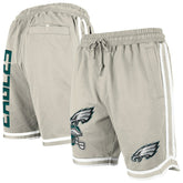 Philadelphia Eagles New Era Stone Multi Patch Shorts Light Beige - NFL