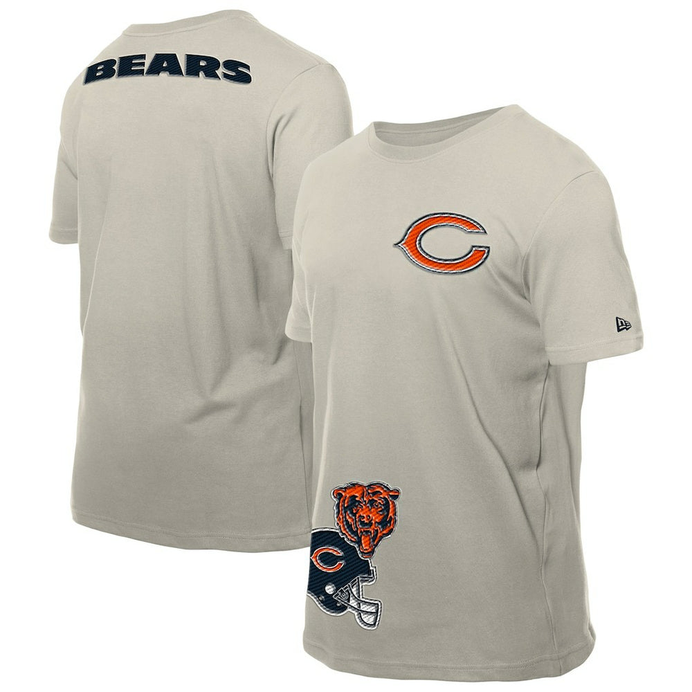 Chicago Bears New Era Multi Patch T-Shirt Light Beige - NFL