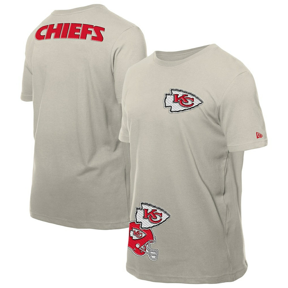 Kansas City Chiefs New Era Multi Patch T-Shirt Light Beige - NFL