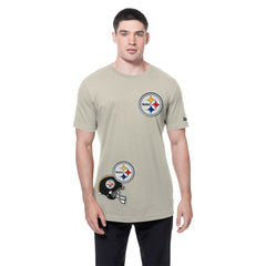 Pittsburgh Steelers New Era Multi Patch T-Shirt Light Beige - NFL