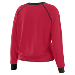 Arizona Cardinals WEAR by Erin Andrews Women's Plus Size Tie-Front Long Sleeve Top Cardinal/Black - NFL