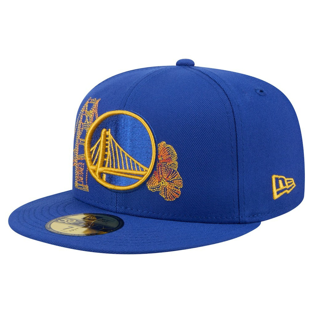 New Era - Golden State Warriors State Stitch 59FIFTY Fitted Hat - Royal