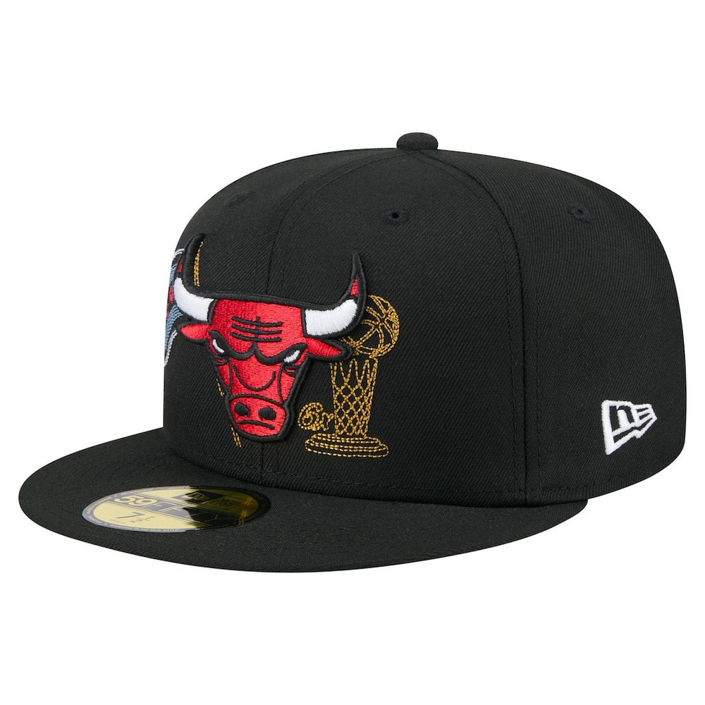 New Era - Chicago Bulls State Stitch 59FIFTY Fitted Hat - Black