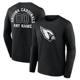 Arizona Cardinals Personalized Name & Number Monochrome Long Sleeve T-Shirt Black - NFL