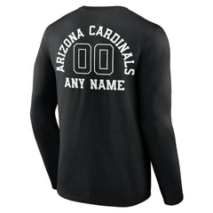 Arizona Cardinals Personalized Name & Number Monochrome Long Sleeve T-Shirt Black - NFL