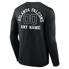 Atlanta Falcons Personalized Name & Number Monochrome Long Sleeve T-Shirt Black - NFL