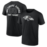 Baltimore Ravens Personalized Name & Number Monochrome T-Shirt Black - NFL