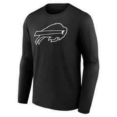 Buffalo Bills Personalized Name & Number Monochrome Long Sleeve T-Shirt Black - NFL