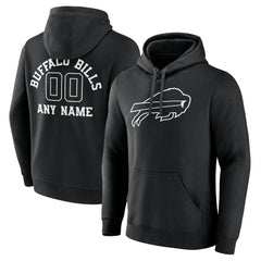 Buffalo Bills Personalized Name & Number Pullover Hoodie Black - NFL